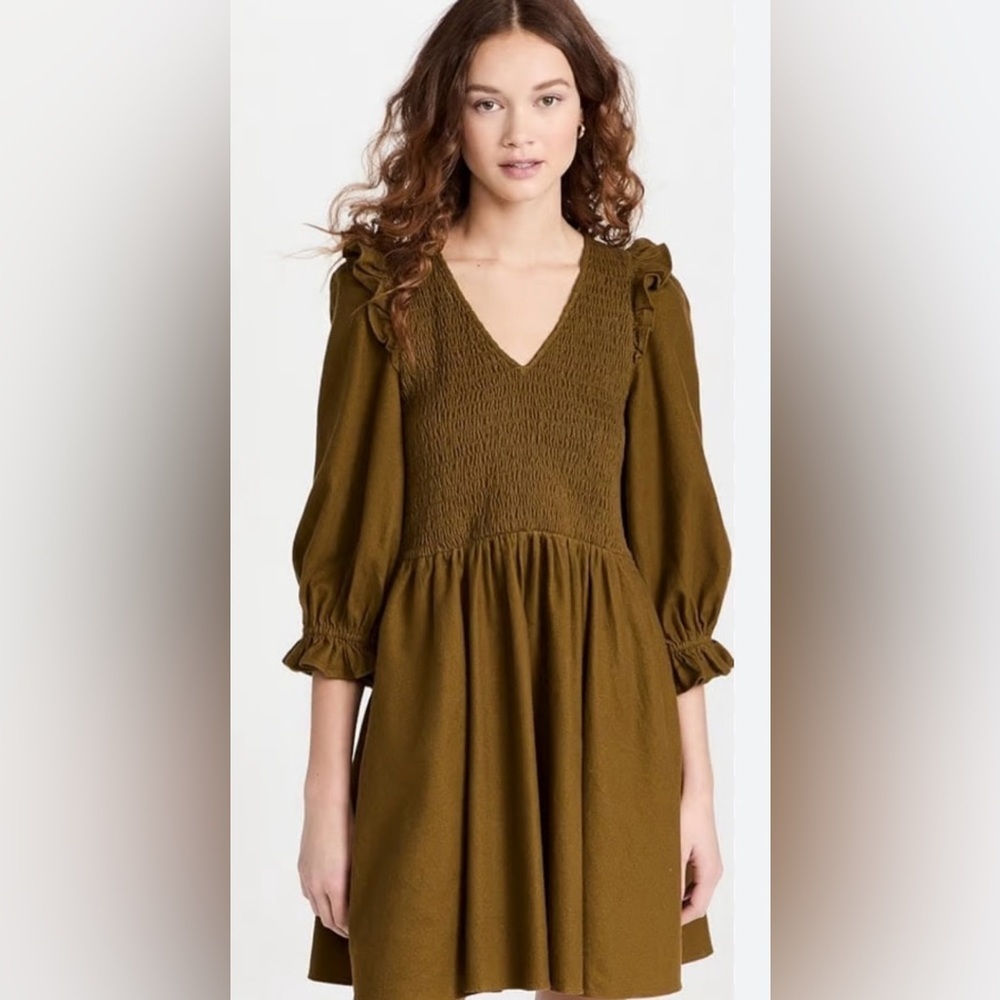 Madewell 100% Cotton Smocked Mini Dress - Size Small